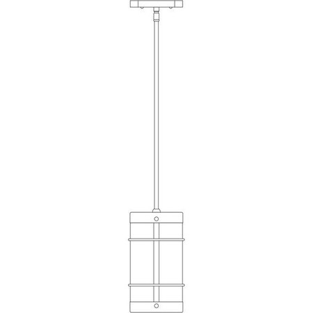 Arroyo Craftsman 7" Valencia Stem Mount Pendant - No Roof, Rustic Brown, Off White Glass VSH-7NROF-RB